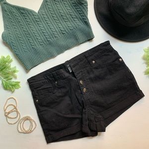 NWT High Rise Fold Jean Shorts